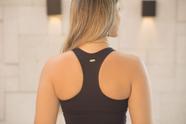Top Nadador Preto Decote V