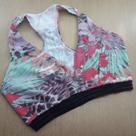 Top Nadador sem Bojo Estampado Cor:Elástico Preto/EstampVarTamanho:G