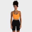 Top Olympikus Corre Médio Impacto Feminino Laranja