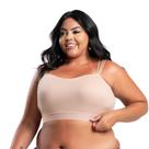Top Plus Size Cropped Sutiã Soutien Conforto Marina Suede Canelado