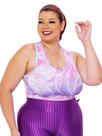Top Plus Size Essencial Estampado Costa Nadador Conforto dia a dia