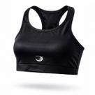 Top Preto Costas Meia Lua Poliamida Yoga Pilates Corrida Esportivo PRETO