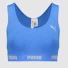 Top Puma Sem Costura Feminino Azul e Branco
