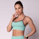 Top Selene Quadriculado Fitness Sem Costura Com Bojo Removível