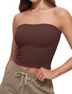 Top sem alça CRZ YOGA Butterluxe Dupla Camada Taupe PP