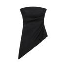 Top Sem Alças Vintage Feminino Com Corte Assimétrico, Moda De Verão Sexy Off-Shoulder