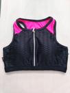 Top shape com tule e ziper na frente