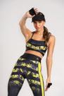 Top Shape Press Nadador Preto com Amarelo Neon