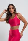 Top Suplex Canelado Brilho Decote e Tiras Rosa Salvatore