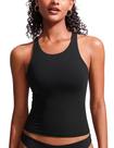 Top Tankini CRZ YOGA Gola Alta com Costas Nadador Preto M