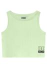 Top Teen Feminino Amora Ribana Canelada Verde