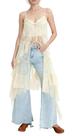 Top Threonde Women Boho Lace Flowy Spaghetti Spaghetti Strap Sheer Top Threonde Women Boho Lace Flowy Spaghetti Spaghetti Strap Sheer