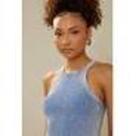top tricot raglan azul alma