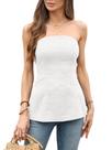 Top Tube feminino 100% linho Bustier Split Top Tube feminino 100% linho Bustier Split