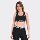 Top Under Armour HG Authentics Mid Feminino Preto Top Under Armour HG Authentics Mid Feminino Preto
