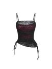 Top Verdusa Goth Grunge Y2K Ruched Lace Cami Gothic Emo Women