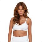 Top Vibs Fitness Feminino Alças Finas Branco