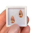 Topázio Imperial Laranja Gota Par 2,68ct