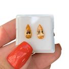Topázio Imperial Laranja Gota Par 2,74ct