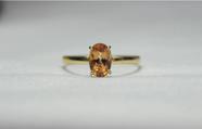 topazio imperial natural anel ouro 18k topazio imperial natural anel ouro 18k