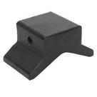 Tope de goma en V para proa de remolque de bote, universal, negro, 4 pulgadas