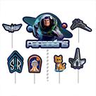 Topo Bolo Buzz Lightyear Disney 7 Pçs Aniversário Topo Bolo Buzz Lightyear Disney 7 Pçs Aniversário