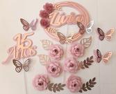 Topo De Bolo 15 Anos Personalizado Flores