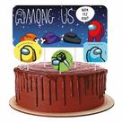 Topo de Bolo Among Us Com 4 Toppers Aniversário