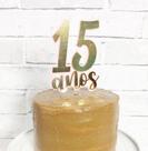 Topo de bolo Artesanal 15 Anos