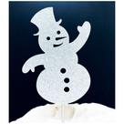 Topo de Bolo Boneco de Neve Glitter Prata Sonho Fino Rizzo Confeitaria