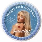 Topo de bolo comestível Cakecery redondo de 19 cm Topo de bolo comestível Cakecery redondo de 19 cm