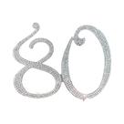 Topo De Bolo De Metal Prateado Com Strass 16, Decoração Brilhante Para Festa De Aniversário De 16 Topo De Bolo De Metal Prateado Com Strass 16, Decoração Brilhante Para Festa De Aniversário De 16