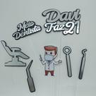 Topo de Bolo Dentista Odontologia personalizado
