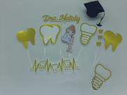 Topo De Bolo Dentista Personalizado