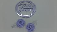 Topo de Bolo Enfeite Feliz Aniversário Flores Lilás
