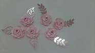 Topo De Bolo Enfeite Kit Flores Com 10 Unidades Rosa