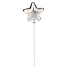 Topo De Bolo Estrela Prateada - HA268 - 1 unidade - Silver Plastic - Rizzo