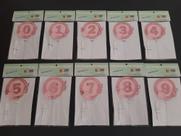 Topo de Bolo flor e borboletas kit números de 0 a 9 rosa
