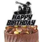 Topo de Bolo HMCON Skateboard Feliz Aniversário Caveira