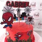 Topo de Bolo - Homem aranha cute - personalizado com nome e idade