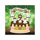 Topo De Bolo Jesus Topper Personalizado C/Nome E Idade
