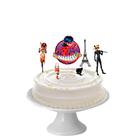 Topo de bolo Ladybug topper decoração festa aniversário