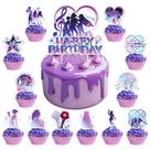 Topo de bolo LILULUGTRU 13 peças, conjunto Feliz Aniversário Topo de bolo LILULUGTRU 13 peças, conjunto Feliz Aniversário