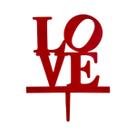 Topo de Bolo Love Vermelho Amor