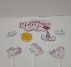 Topo de bolo Personalizado Poney