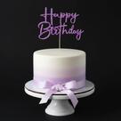 Topo de Bolo Sleyberoy Artesanal com Glitter Feliz Aniversário