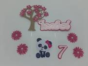 Topo de Bolo Ursinho Panda personalizado