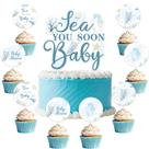 Topos para bolo de chá de bebê Festiblast Sea You Soon, 25 peças