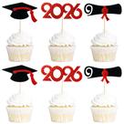 Topos para Cupcakes de Formatura VINCREY 48 Peças Turma de 2026
