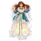 Topper de árvore de Natal Kurt Adler UL 10-Light 30cm Irish Angel Topper de árvore de Natal Kurt Adler UL 10-Light 30cm Irish Angel